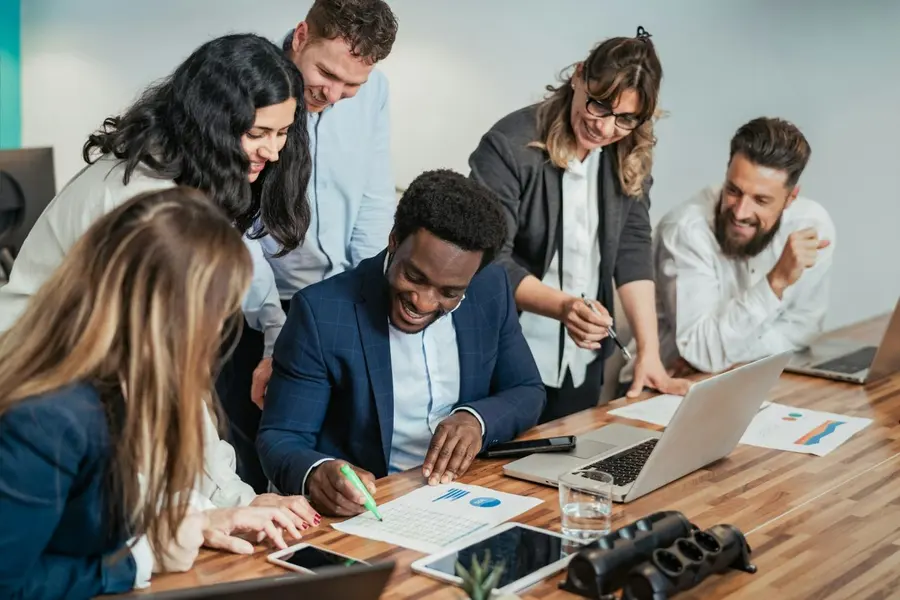 The BizPowr team collaborating